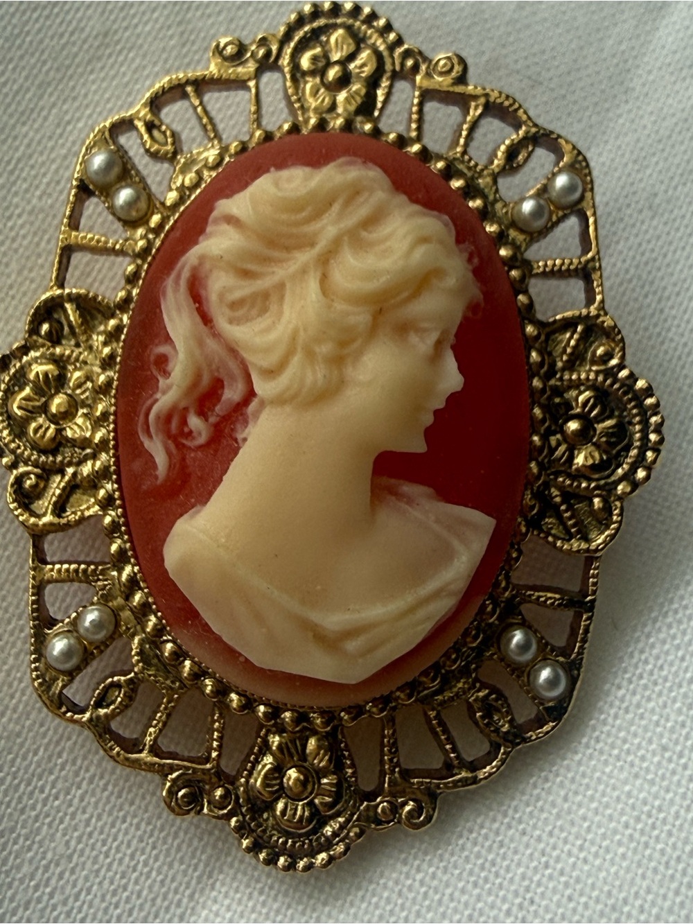 Cameo brooch vintage - Picture 14 of 15
